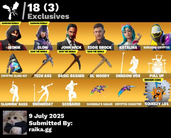 [PC/PSN/XBOX] 125 skins | IKONIK | Glow | Master Chief | John Wick | Eddie Brock | Katalina | Subzero Cryptic | Mecha Cuddle Master | Ronin | Spire Assassin | 4300 VB - Image 5